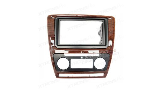 Double Din Car Stereo Wooden Fascia Panel for SKODA Octavia with Auto Air-Conditioning