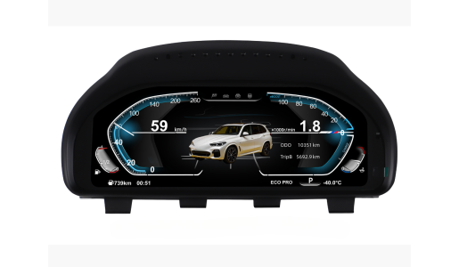 12.3" Standard Instrument Cluster With Tachometer for BMW 5 Series Support HUD Functionality Fiber Optic Connectivity