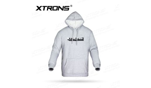 XTRONS Unisex outware fleece pullover hoodie grey