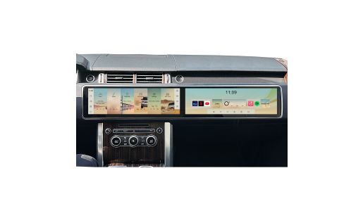 2x12.3'' / 2x15.5'' Fully Laminated Dual Screen Series Android 8+128GB Octa Core Global 4G LTE Car Stereo for Land Rover Range Rover L494 / L405 Bosch / Harman System with Co-pilot Entertainment Screen