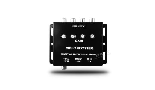 Xtrons BOS002 4 Channels Video Signal Booster Splitter Amplifier with Gain Control RCA