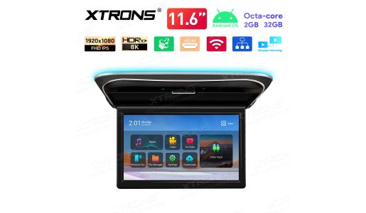 11.6 inch Ultra-thin 8 core Android Car TV Roof Multimedia Player with HDMI Input