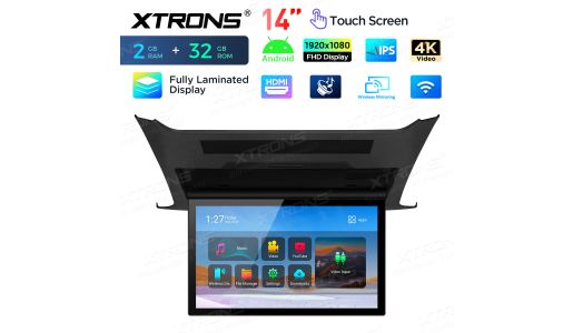 14 Inch Touch Screen Flip Down Android Car Back Seat Monitor Multimedia Player for Toyota & LEXUS