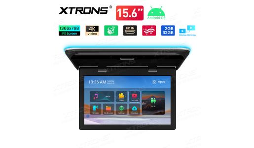 15.6 inch IPS Screen Flip Down Android Car Roof Multimedia Player With Superior Sound & HD Input