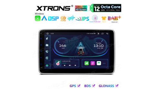 10.1 inch Adjustable 1280*720 Screen Android Octa-Core Car Stereo Universal Single Din