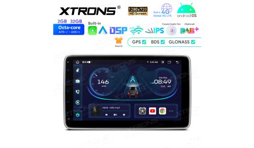 10.1 inch Octa-Core Android Navigation Car Stereo 1280x720 HD Screen Universal Single Din