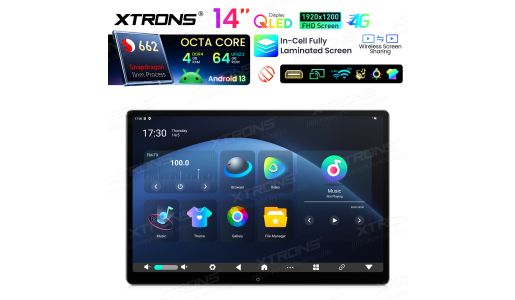 14 Inch Universal Rotatable Backseat Android Car TV Headrest Monitor with In-Cell Fully Laminated Screen
