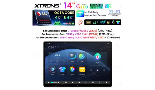 14 Inch Android Rearseat Entertainment System with Rotatable Screen for Benz C-Class/GLE-Class/GLS-Class/V-Class