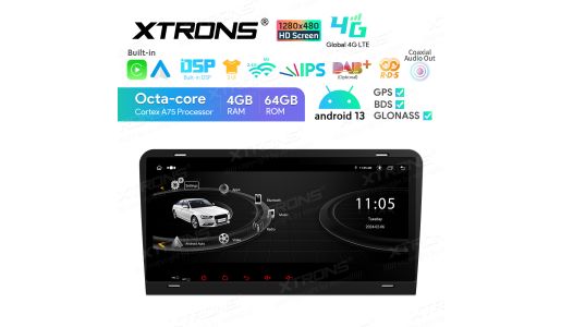 8.8 inch Octa-Core Android Car Stereo Multimedia Player with 1280*480 HD Screen Custom Fit for Audi