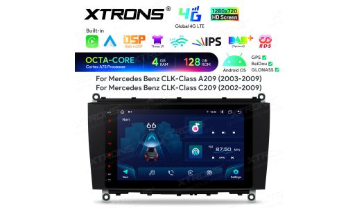 8 Inch Octa Core 4+128GB Global 4G 1280x720 HD Screen Android Car Stereo for Mercedes-Benz CLK-Class A209/C209
