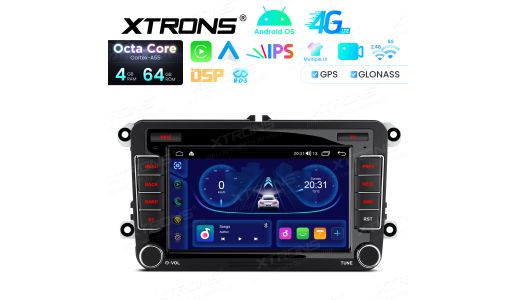 7 Inch Android Octa Core Navigation Car Stereo 4+64GB Built-in 4G LTE DSP RDS IPS Display for Volkswagen/Skoda/Seat