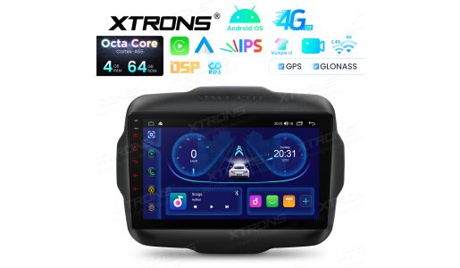 9 Inch Android Octa Core Navigation Car Stereo 4+64GB Built-in 4G LTE DSP RDS IPS Screen for Jeep