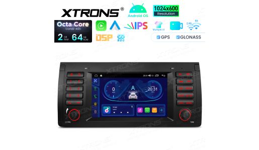 7 Inch Octa Core 64GB IPS Display EQ DSP Multiple UI Android Navigation Car Stereo for BMW X5 E53 (1999-2006)