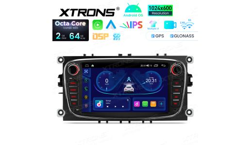 7 Inch Octa Core 64GB IPS Display EQ DSP Multiple UI Android Navigation Car Stereo Custom Fit for Ford 