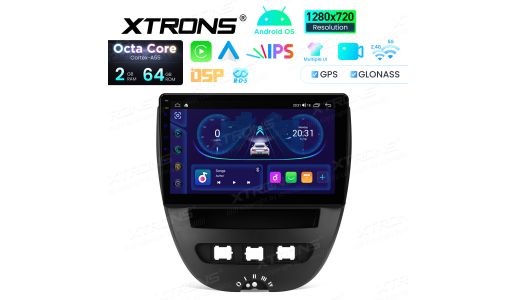 10.1 Inch Octa Core 64GB IPS Display EQ DSP Multiple UI Android Navigation Car Stereo for Toyota Aygo /Peugeot 107/Citroen C1 (2005-2014)