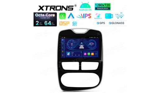 10.1 Inch Octa Core 64GB IPS Display EQ DSP Multiple UI Android Navigation Car Stereo for Renault Clio 2013-2018