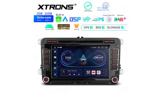 7 inch Octa-Core Android Car DVD Player Navigation System Custom Fit for VW, Skoda and SEAT