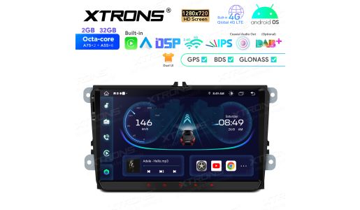 9 inch Octa-Core Android Navigation Car Stereo 1280*720 HD Screen Custom Fit for VW/ Skoda/SEAT