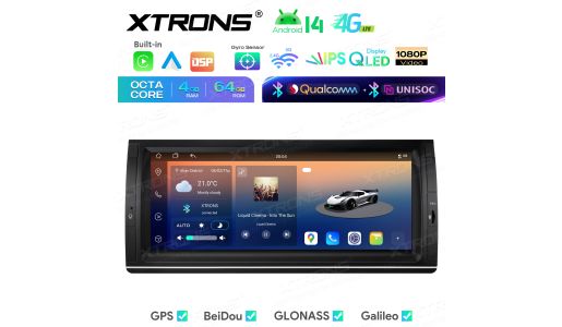 10.25 Inch UNISOC 7865 4+64GB QLED Screen AKM DSP Global 4G Dual Bluetooth Gyro Android Car Stereo Navigation System Custom fit for BMW X5 E53
