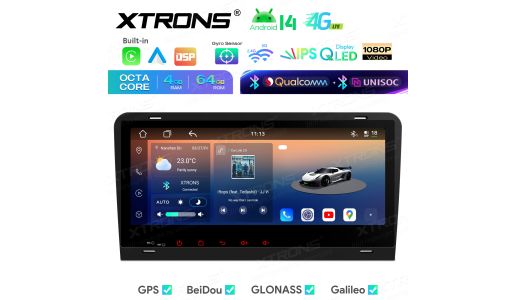 8.8 Inch UNISOC 7865 4+64GB QLED Screen AKM DSP Global 4G Dual Bluetooth Gyro Android Car Stereo Navigation System Custom fit for Audi A3/S3/RS3