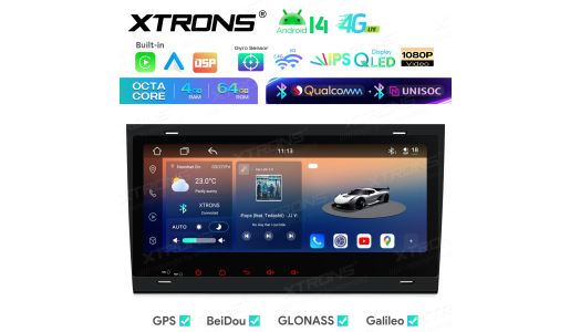 8.8 Inch UNISOC 7865 4+64GB QLED Screen AKM DSP Global 4G Dual Bluetooth Gyro Android Car Stereo Navigation System Custom fit for Audi A4/S4/RS4/Seat