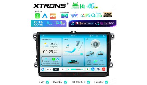 9 Inch UNISOC 7865 8+128GB Global 4G AKM DSP Dual Bluetooth QLED Screen Android Car Stereo Navigation System Custom fit for VW/Skoda/SEAT