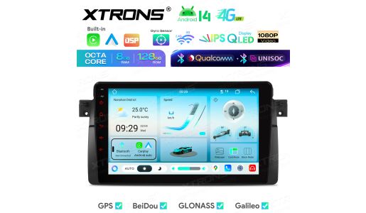9 Inch UNISOC 7865 8+128GB Dual Bluetooth QLED Screen Global 4G AKM DSP Android Car Stereo Navigation System for BMW/Rover/MG