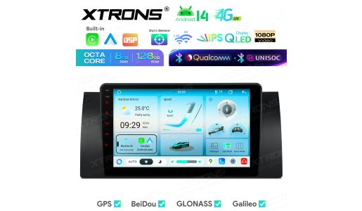 9 Inch UNISOC 7865 Dual Bluetooth QLED Screen 8+128GB Global 4G AKM DSP  Android Car Stereo Navigation System for BMW X5 E53 1999-2006