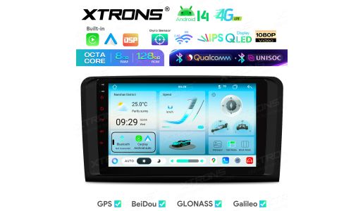 9 Inch UNISOC 7865 8+128GB Global 4G AKM DSP Dual Bluetooth QLED Screen Android Car Stereo Navigation System for Mercedes-Benz ML-Class W164/ GL-Class X164