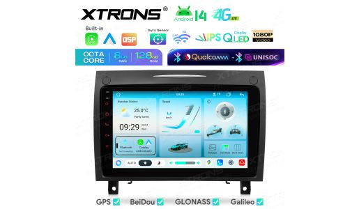 9 Inch UNISOC 7865 8+128GB Global 4G AKM DSP Dual Bluetooth QLED Screen Android Car Stereo Navigation System for Mercedes-Benz SLK-Class R171 2004-2011