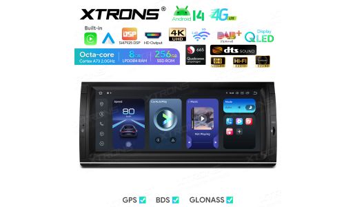 10.25" Octa core Android 14 4G 8+256GB QLED IPS Display Car Navigation System Built-in DSP DTS Custom Fit for BMW