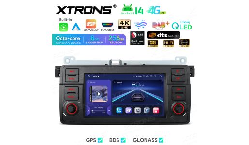 7 inch Octa core Car Navigation System 4G 8+256GB QLED Display Android 14 Fit for BMW/Rover/MG