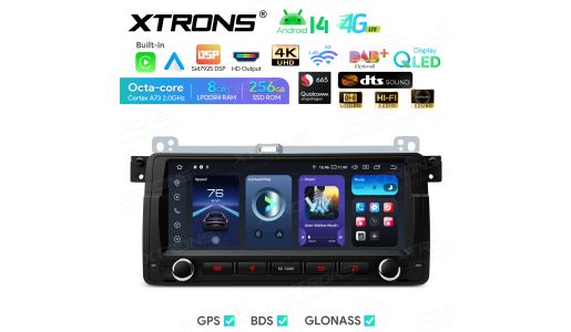 8.8" Octa core Android 14 4G 8+256GB QLED IPS Display Car Navigation System Built-in DSP DTS Custom Fit for BMW/Rover/MG