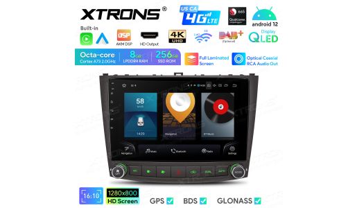 10.1 inch Qualcomm Snapdragon 665 AI Solution Android Octa-Core 8GB RAM + 256GB ROM Car Navigation System (4G LTE*) Custom Fit for Lexus