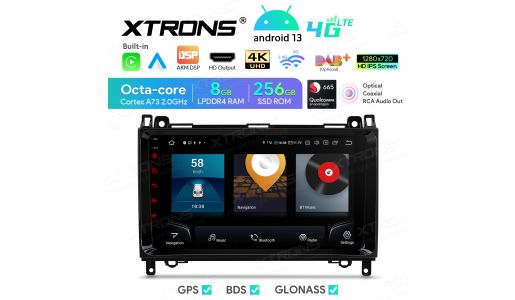 9 inch Qualcomm Snapdragon 665 AI Solution Android Octa-Core 8GB RAM + 256GB ROM Car Navigation System (4G LTE*) Custom Fit for Mercedes-Benz