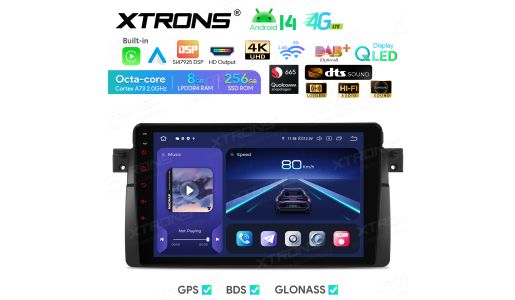 9 inch Octa core Car Android 14 Navigation System 8+256GB QLED IPS Display built-in DTS Digital Sound DSP Chipset Fit for for BMW/Rover/MG