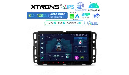 8 inch QLED Display Android Car Stereo Multimedia Player Octa core Processor 8GB RAM & 128GB ROM Custom Fit for Chevrolet / Buick / GMC / HUMMER