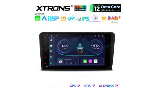 8 inch Android Car Stereo Navigation System with Built in CarPlay and Android Auto and DSP Custom Fit for Audi