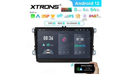 9 inch Android Octa Core 4GB+64GB Car Stereo Multimedia Player Custom Fit for VW, Skoda and SEAT