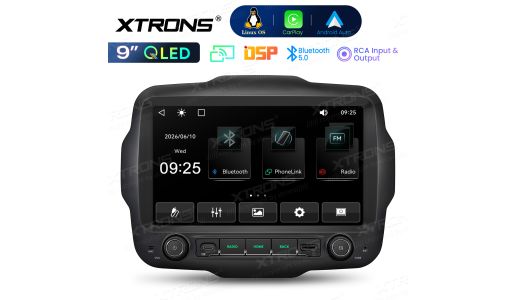 9 Inch Linux Car Stereo With CarPlay and Android Auto for Jeep Renegade 2015-2020