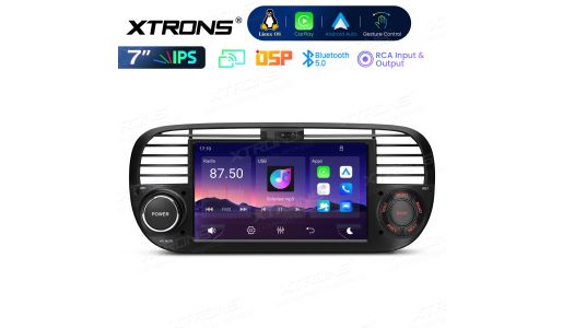 7 Inch Linux Car Stereo with CarPlay Android Auto Gesture Control Custom fit for Fiat 500 (2007-2015)