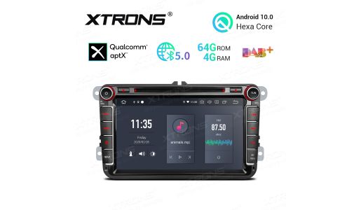 8 inch Android 10.0 Hexa Core 64GB ROM + 4GB RAM Car DVD Receiver Navigation System with HDMI Output Custom Fit for VW/Skoda/Seat