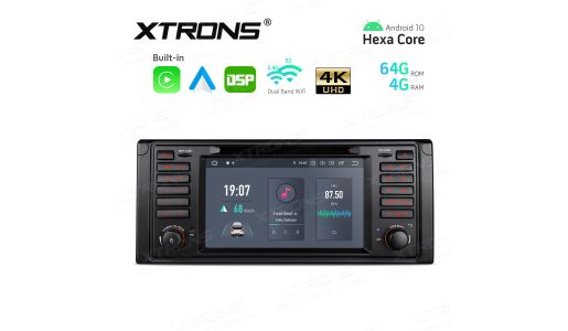 7 inch Android Hexa-Core 64bit Processor 4G RAM + 64GB ROM Car DVD Player Navigation System with Built-in Carplay and Android Auto and DSP Custom Fit for BMW