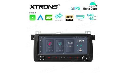 8.8 inch Android 11 Hexa-Core 64bit Processor 4G RAM + 64GB ROM Car Navigation System with HD Output with Built-in Carplay and Android Auto and DSP Custom Fit for BMW