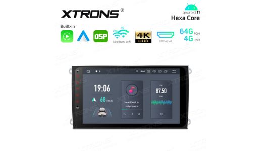 9 inch In-Dash Android 11 Hexa-Core 64bit Processor 4GB RAM + 64GB ROM Car Navigation System with HD Output with Built-in Carplay and Android Auto and DSP Custom Fit for Porsche