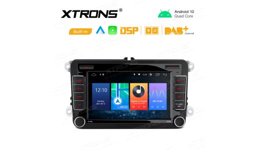 7 inch Car Stereo Multimedia Player GPS Navigation Android Quad-core 2GB RAM + 32GB ROM with Built-in DSP&CarPlay & Android Auto Custom Fit for Volkswagen | SEAT | SKODA