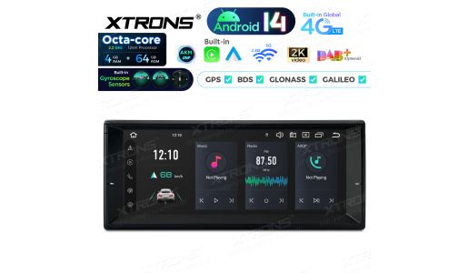 10.25 Inch Octa Core 4+64GB Global 4G Android 14 IPS Car Stereo Multimedia Player Built-in AKM DSP Gyroscope Sensors for BMW