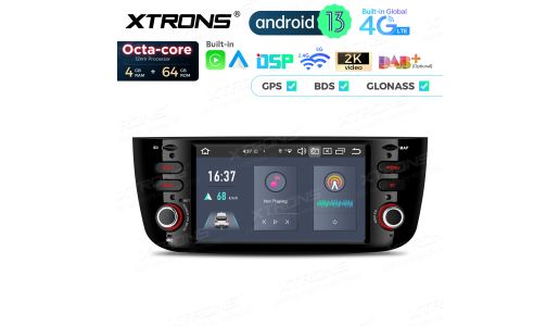 6.2 inch Octa Core 4+64GB Global 4G LTE Android Car Stereo Multimedia Player Custom Fit for Fiat