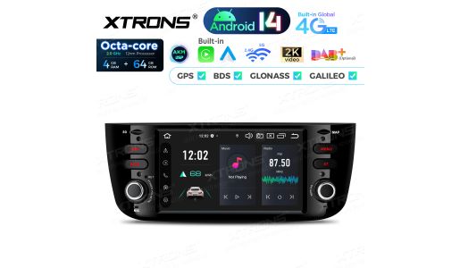 6.2 inch Octa Core 4+64GB Global 4G LTE Android 14 Car Stereo Multimedia Player Custom Fit for Fiat

