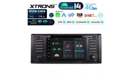 7 Inch Octa Core 4+64GB Global 4G Android 14 IPS Car DVD Multimedia Player Built-in AKM DSP Gyroscope Sensors for BMW